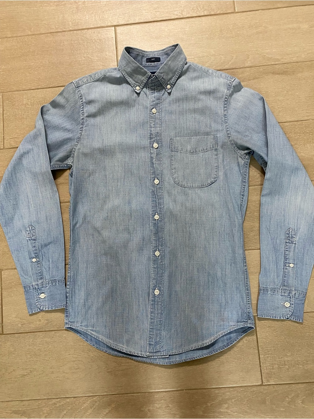 J. Crew Light Blue Denim Button-Down Shirt